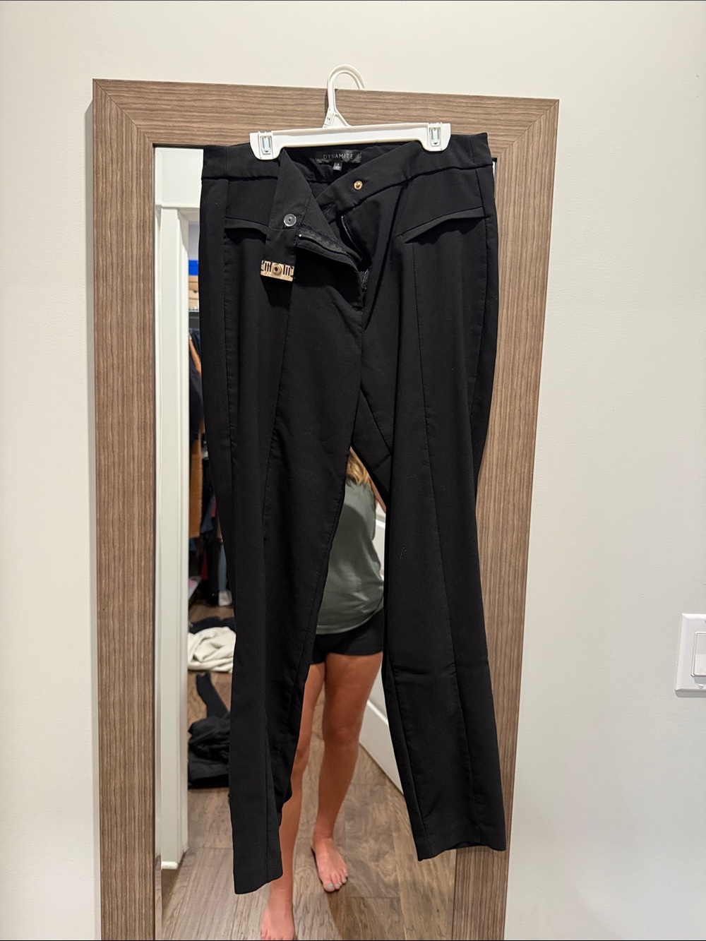Dynamite Black Cropped Tailored Ankle Pants